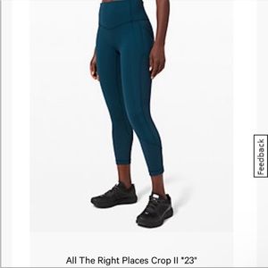 lululemon athletica All The Right Places Crop 23" Night Diver